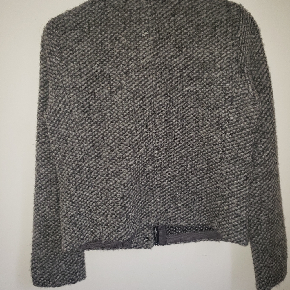 NWT GAP Wool/ Faux Leather Trimmed Jkt Size 6 - Picture 2 of 10